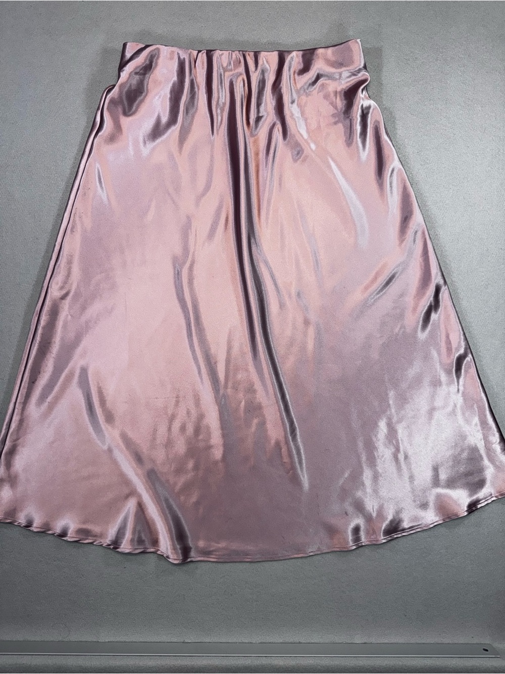 Women's Satin Midi Skirt - Dusty Rose - Picture 7 of 7